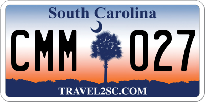 SC license plate CMM027