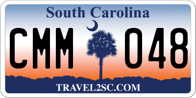 SC license plate CMM048