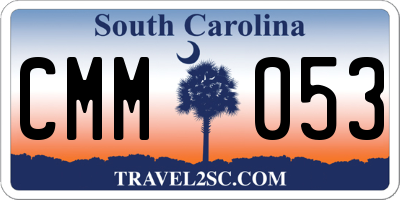 SC license plate CMM053