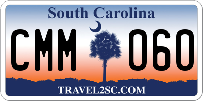 SC license plate CMM060