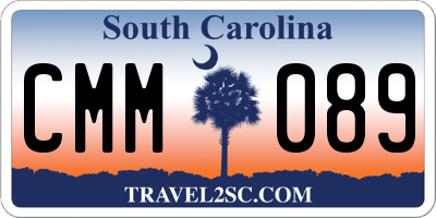 SC license plate CMM089