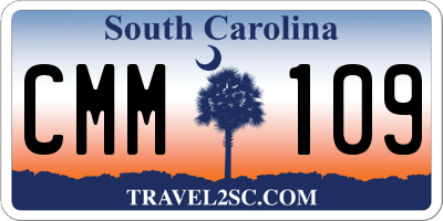 SC license plate CMM109