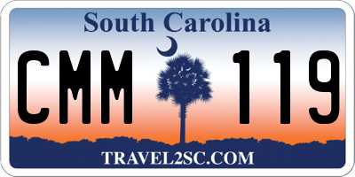 SC license plate CMM119