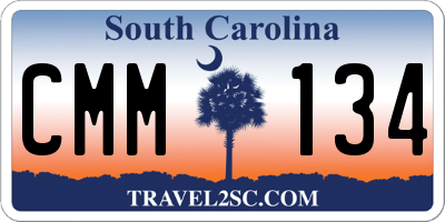 SC license plate CMM134