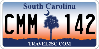 SC license plate CMM142