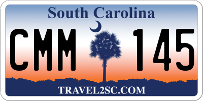 SC license plate CMM145