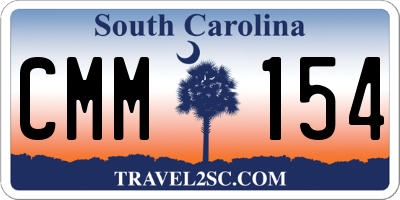 SC license plate CMM154