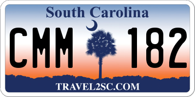 SC license plate CMM182