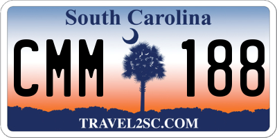 SC license plate CMM188