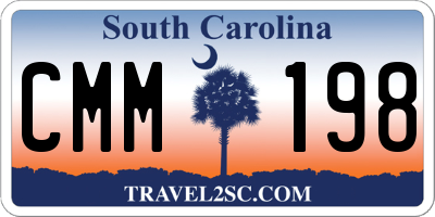 SC license plate CMM198