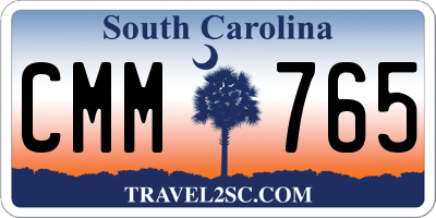 SC license plate CMM765