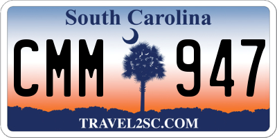 SC license plate CMM947