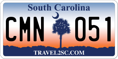SC license plate CMN051