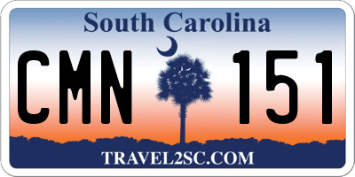SC license plate CMN151