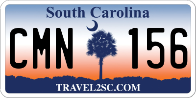 SC license plate CMN156