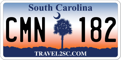 SC license plate CMN182