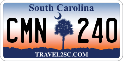 SC license plate CMN240