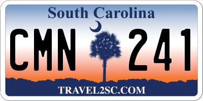 SC license plate CMN241