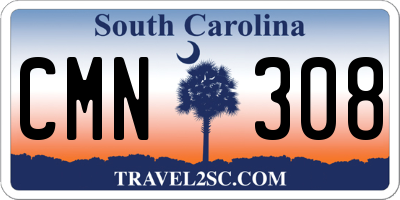 SC license plate CMN308