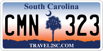 SC license plate CMN323