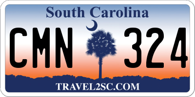 SC license plate CMN324