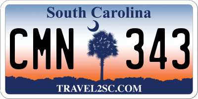 SC license plate CMN343