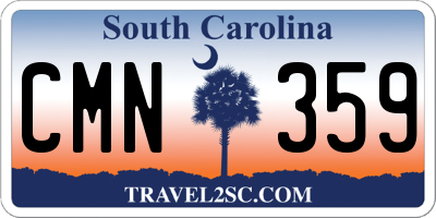SC license plate CMN359