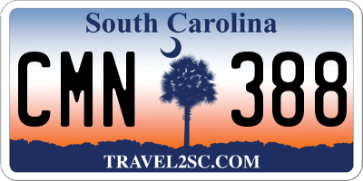 SC license plate CMN388