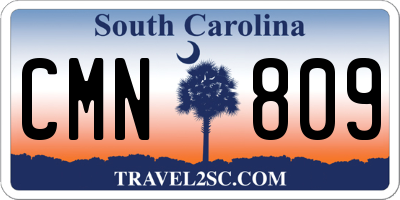 SC license plate CMN809