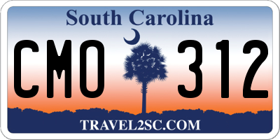 SC license plate CMO312