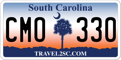 SC license plate CMO330