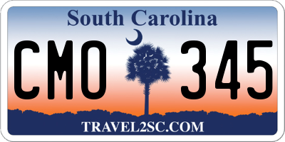 SC license plate CMO345