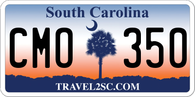 SC license plate CMO350