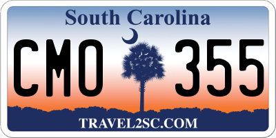 SC license plate CMO355