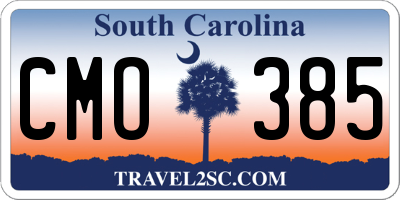SC license plate CMO385