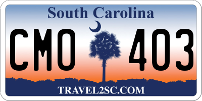 SC license plate CMO403