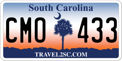 SC license plate CMO433