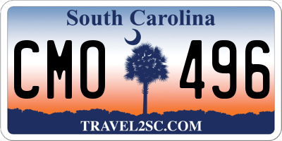 SC license plate CMO496