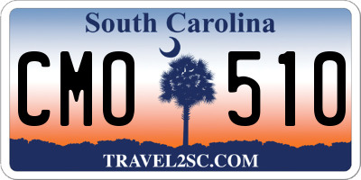 SC license plate CMO510