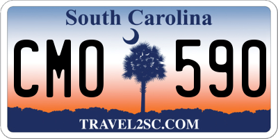 SC license plate CMO590