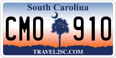 SC license plate CMO910