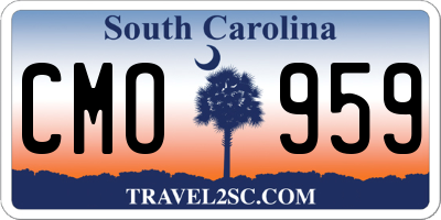 SC license plate CMO959