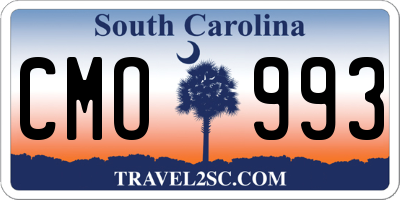 SC license plate CMO993