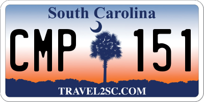 SC license plate CMP151