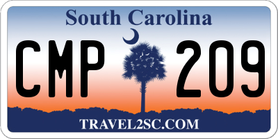 SC license plate CMP209