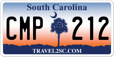 SC license plate CMP212