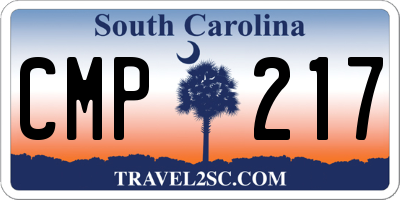 SC license plate CMP217