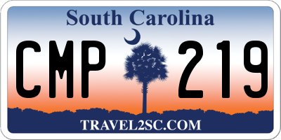 SC license plate CMP219