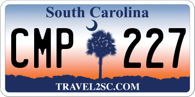 SC license plate CMP227