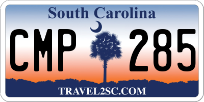SC license plate CMP285